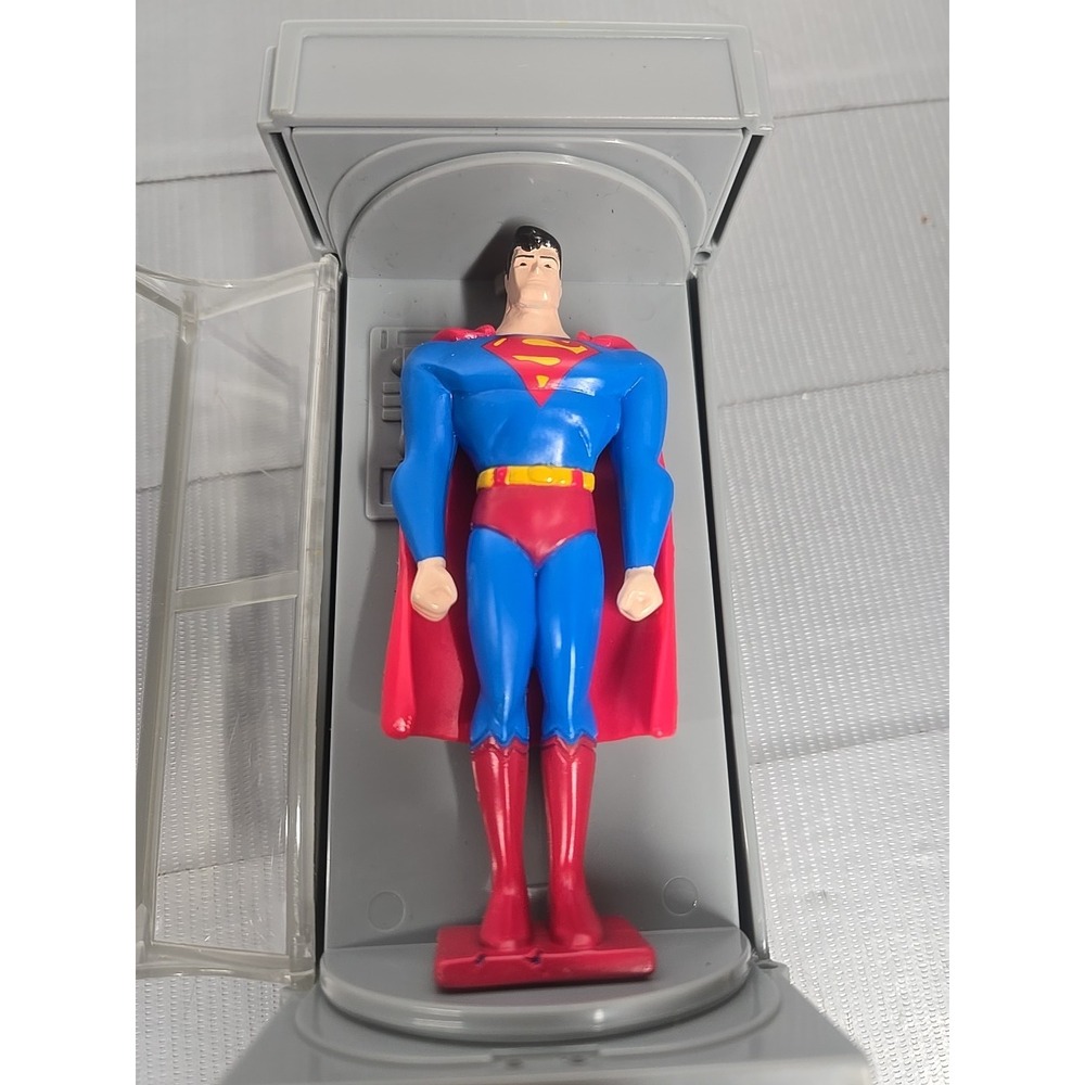 1999 DC Comics Super Heroes Jack in the Box Kids Meal Toy Superman In Booth#68